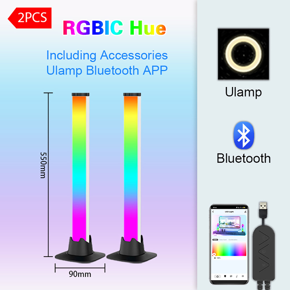 RGB LED Lights Bar Bluetooth S - Desk Setup With Tv review and price