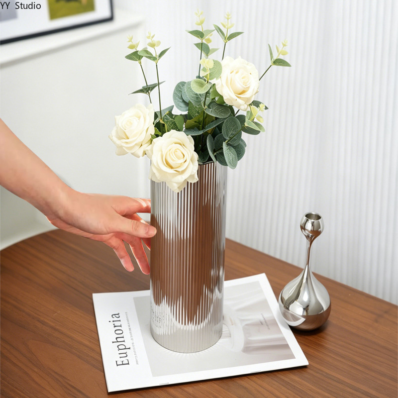 Luxury Stainless Steel Vase No - Desk Setup Minimalist review and price