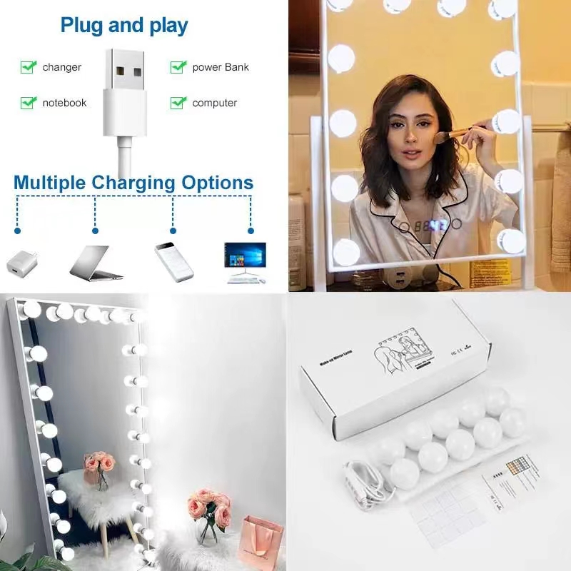 LED Light Paste Mirror Makeup  - Desk Setup Lamp review and price