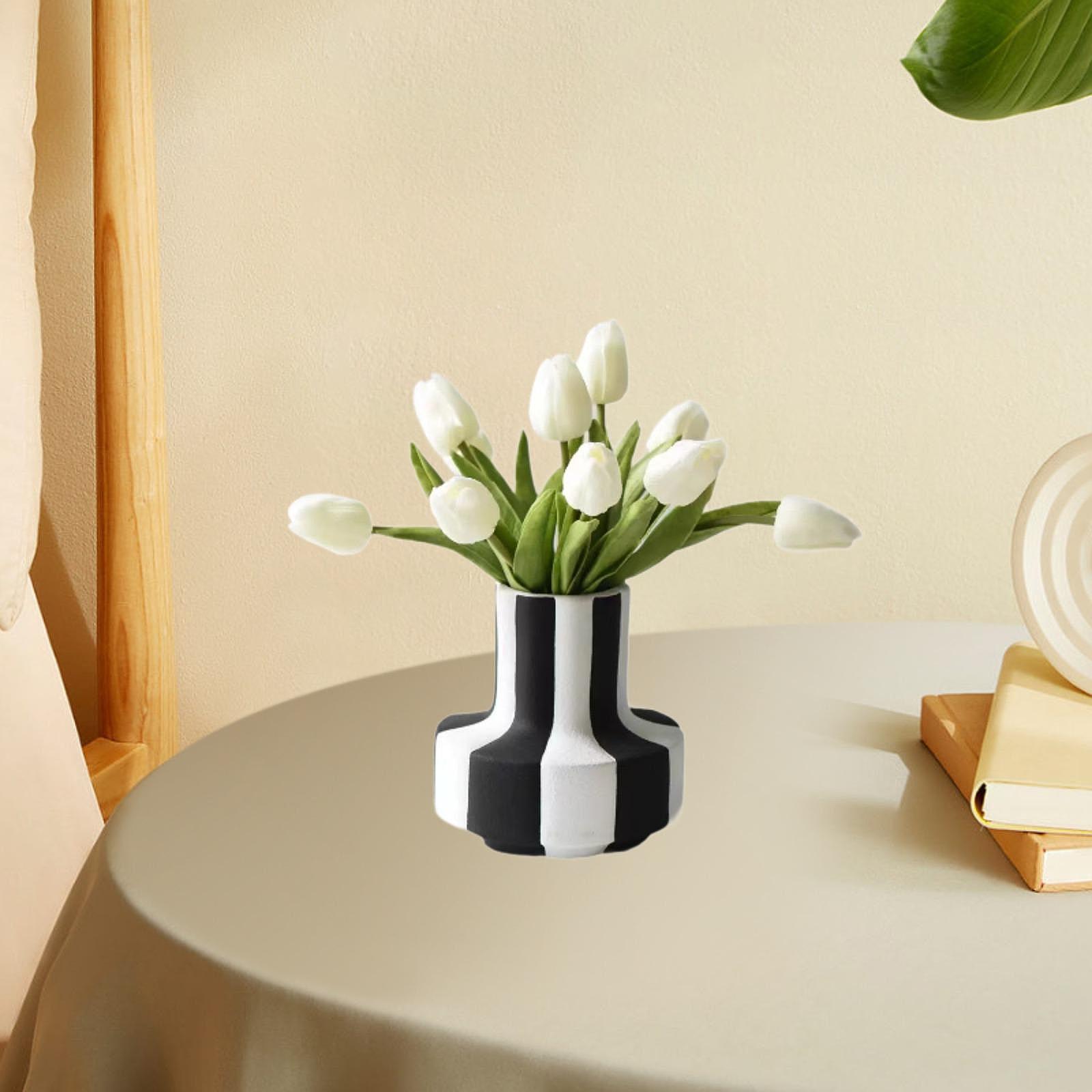 Elegant Black White Stripe Pla - Desk Setup Minimalist review and price